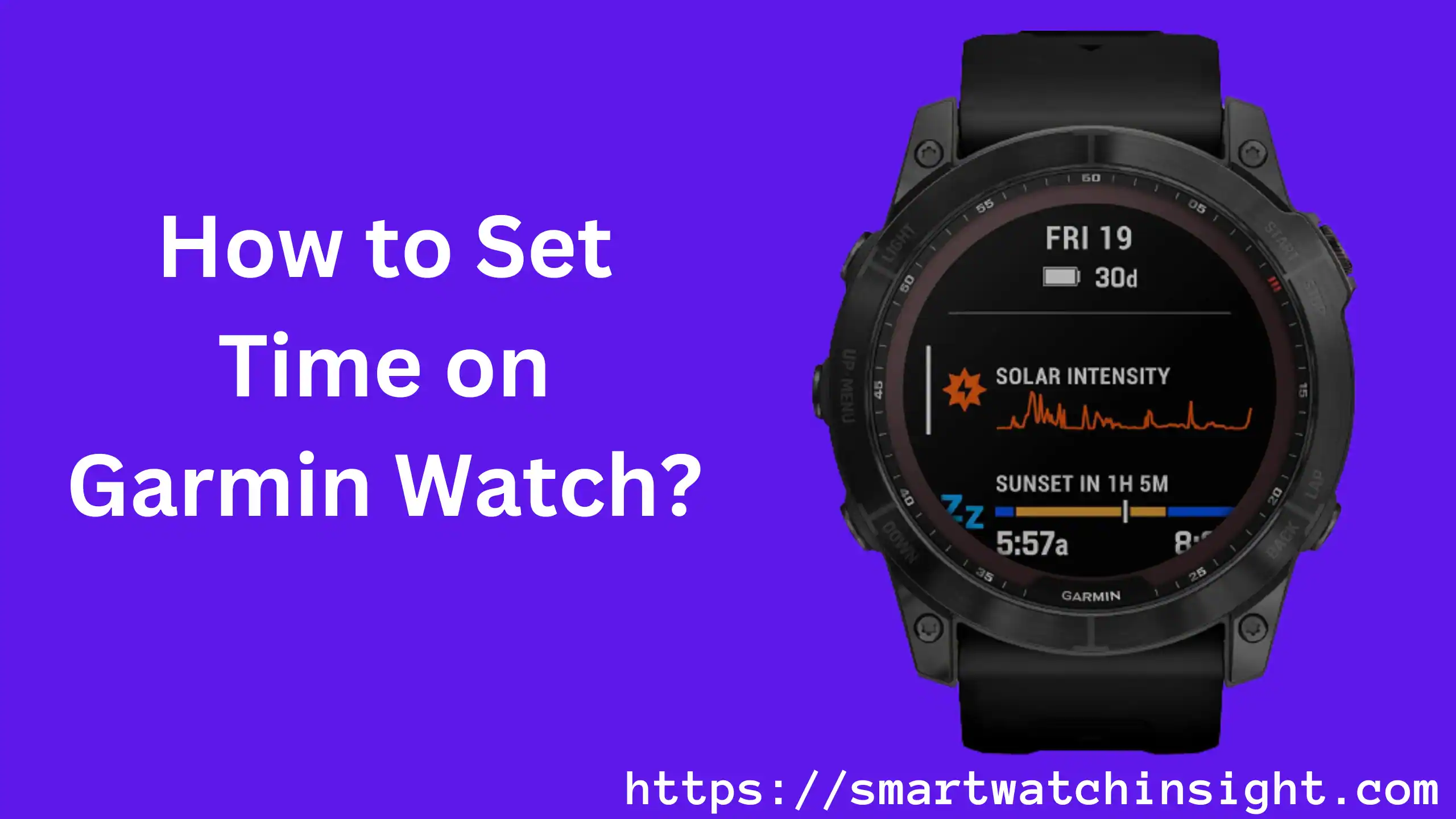 How to Set Time on Garmin Watch