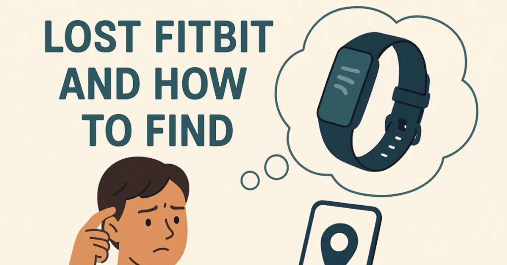 Lost Fitbit? The Complete Guide to Finding Any Model. 1 A smartphone screen displaying a Find My Device app, with a Fitbit icon on a map, symbolizing the technological assistance available for locating a lost fitness tracker.