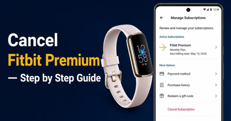 How to cancel Fitbit Premium subscription shown on Android Manage Subscriptions screen