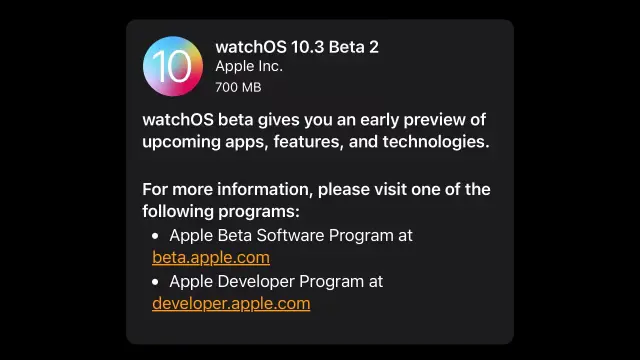 How to download watchOS 10.3 beta 2 on Apple Watch