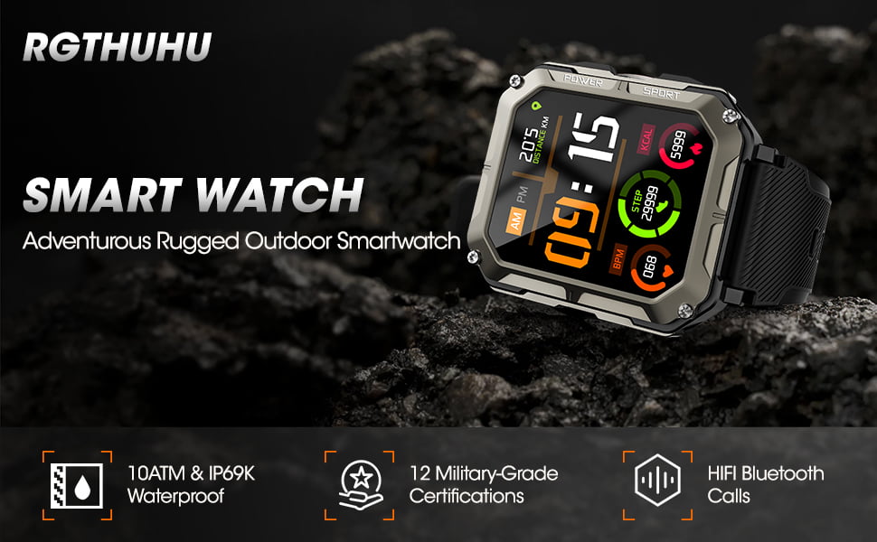 Rgthuhu Military Smart Watches for Men