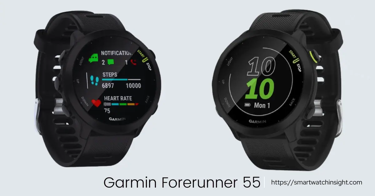  Garmin Forerunner 55, GPS Running Watch with Daily