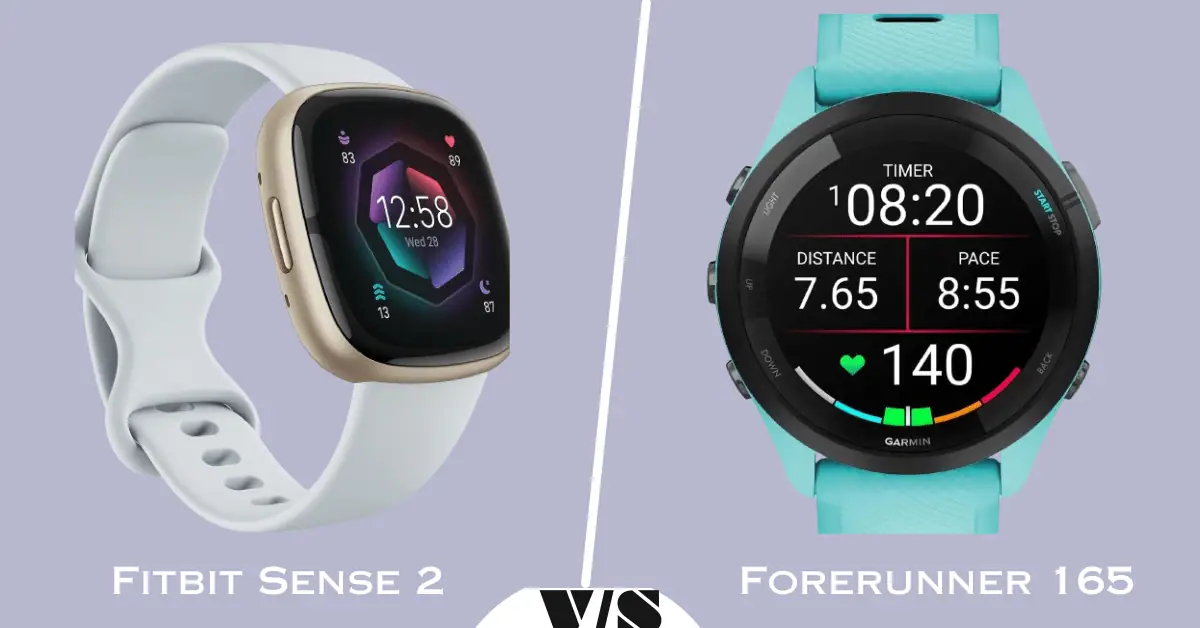 You are currently viewing Garmin Forerunner 165 vs Fitbit Sense 2: Runners vs. Wellness