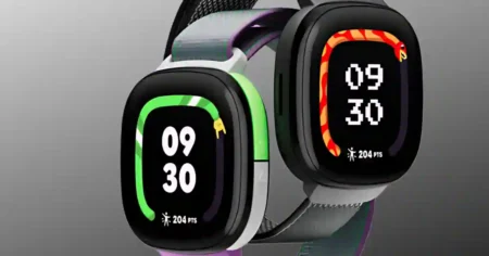 Fitbit Ace LTE Just Dropped to Its Lowest Price Ever Close-up of the Fitbit Ace LTE smartwatch on a child's wrist, illustrating its kid-friendly design, available at its lowest price on Amazon.