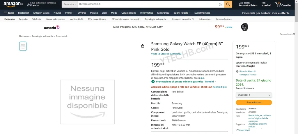 Samsung Galaxy Watch FE Price Leaks