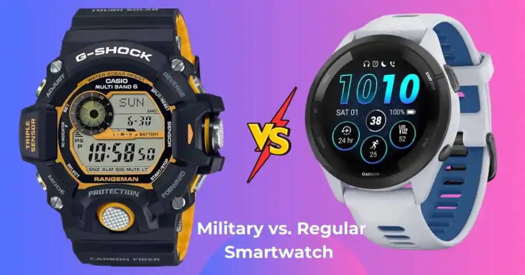 Comparison of military watches and smartwatches for outdoor activities