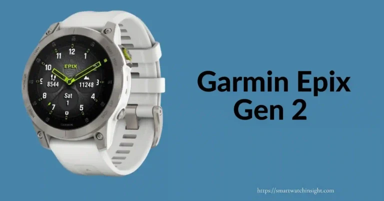 Close-up view of the Garmin Epix Pro (Gen 2) smartwatch with AMOLED display and titanium bezel.