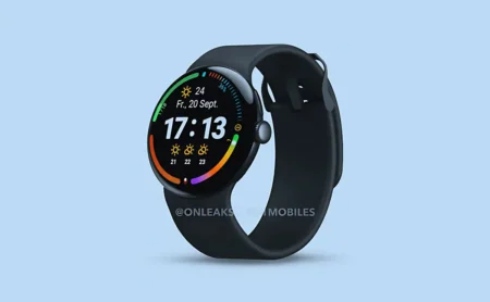 Leaked render of Pixel Watch 4 Google showing thicker design and round display