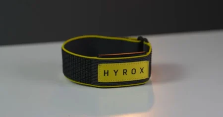 Amazfit Helio HYROX Strap showcasing sleek design and recovery tracking features without a subscription