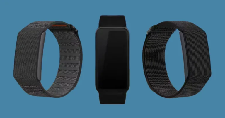 Amazfit Helio Strap Leak: First Images Reveal Hidden Display & Sleek Design best fitness band under $100 2026 the Amazfit Helio Strap showing minimalist fabric design and hidden OLED display.