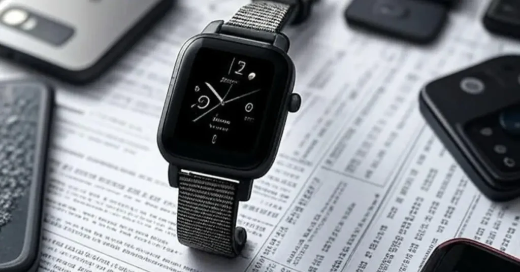 Close-up of Amazfit Active 2 Square smartwatch from exclusive leak showing square form factor