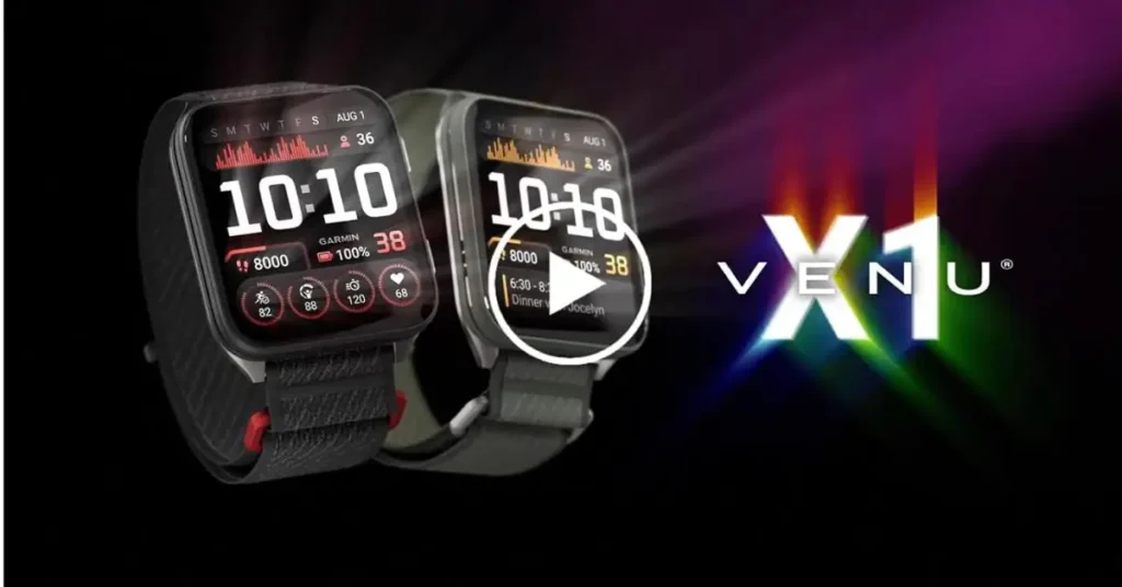 Garmin Venu X1 smartwatch front view hands-on first look