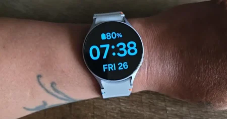 Galaxy Watch 7 (44mm) Now 30% Off: Smarter Tracking, Big Savings Samsung Galaxy Watch 7 (44mm) in silver on a white background, highlighting its sleek design.