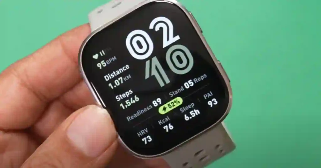 I Wore the Amazfit Bip 6 for 7 Days – Here’s What I Found 3 Amazfit Bip 6 showing vivid AMOLED display in daylight