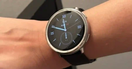 Amazfit Active 2 Premium Smartwatch with sapphire crystal and leather strap