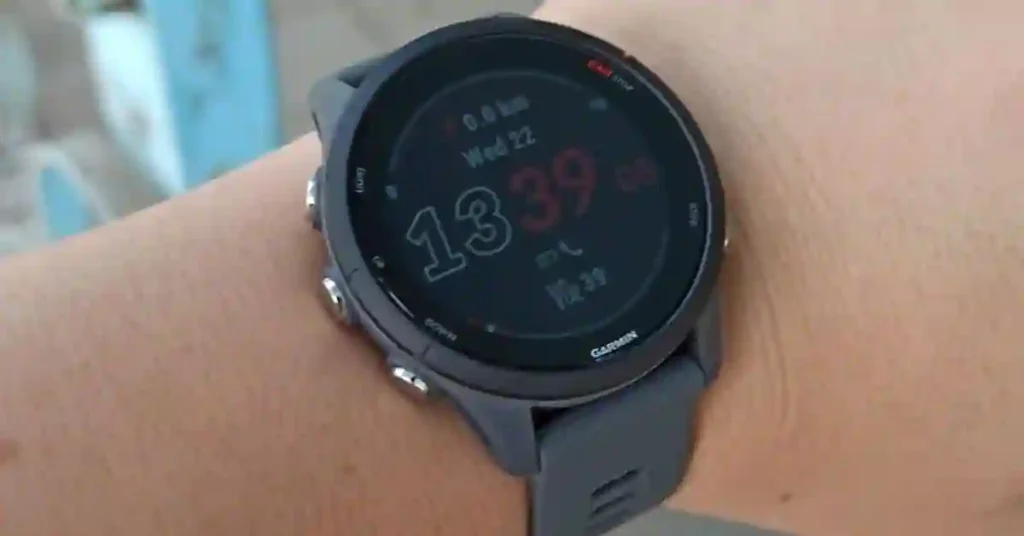 The Deal You Can't Miss: Garmin Forerunner 255 Hits Rock Bottom Prime Day Price! 2 Front view of Garmin Forerunner 255 smartwatch in black with color screen, now 49% off during Prime Day