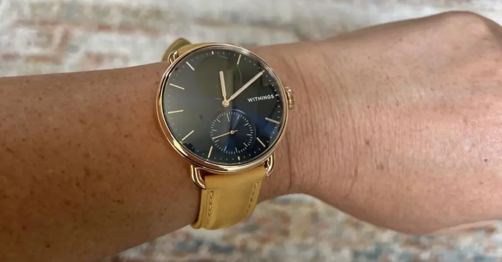 Withings ScanWatch 2 Hybrid Smartwatch in Rose Gold Blue with 30-Day Battery and Health Tracking