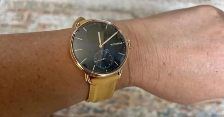 My Favorite Hybrid Smartwatch: The Withings ScanWatch 2 Is $60 Off! Withings ScanWatch 2 Hybrid Smartwatch in Rose Gold Blue with 30-Day Battery and Health Tracking