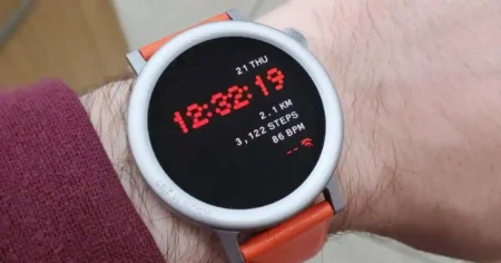 Leaked render of the CMF Watch Pro 3 in dark grey, showing its likely design and interface.