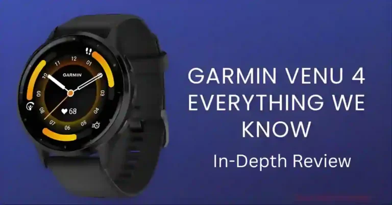 Garmin Venu 4 smartwatch with sleek round design and AMOLED display shown on wrist during workout