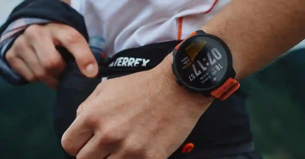 Suunto Race 2 Coral Orange smartwatch with 1.5-inch AMOLED display and lightweight design