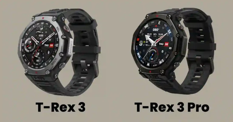 Amazfit T-Rex 3 vs T-Rex 3 Pro: What’s the Real Difference? Side-by-side image of Amazfit T-Rex 3 and T-Rex 3 Pro showcasing design differences