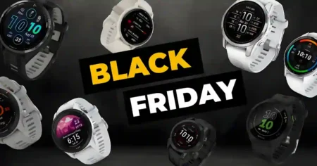 Garmin Black Friday 2025 sale banner showcasing major discounts on popular Garmin sports and fitness watches.