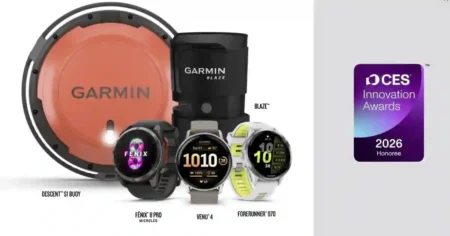 Garmin Wins Big at CES 2026: Five Innovation Awards That Redefine Smart Technology Garmin Dominates CES 2026 with 5 Game-Changing Innovation Awards Garmin booth at CES 2026 showcasing award-winning smartwatches including Fenix 8 Pro, Venu 4, and Forerunner 970