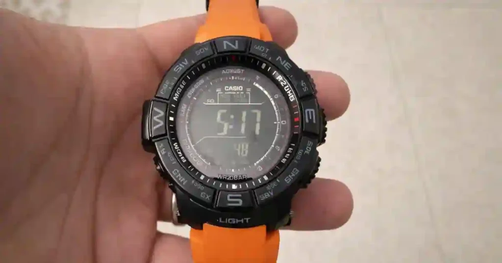 Casio Pro Trek PRW3500 solar-powered outdoor watch with altimeter, barometer, and compass