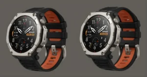 Amazfit T-Rex Ultra 2: Technical Specs and Hardware Analysis Amazfit T-Rex Ultra 2 rugged smartwatch in titanium with 3000-nit MicroLED display leak.
