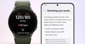 Galaxy Watch Can Now Track Blood Pressure in the US — But There’s a Catch Galaxy Watch showing blood pressure reading using Samsung Health Monitor app in the United States