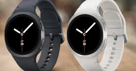 Samsung Galaxy Watch 8 and Watch 8 Classic displayed in a real-world setting highlighting design and premium look after price drop