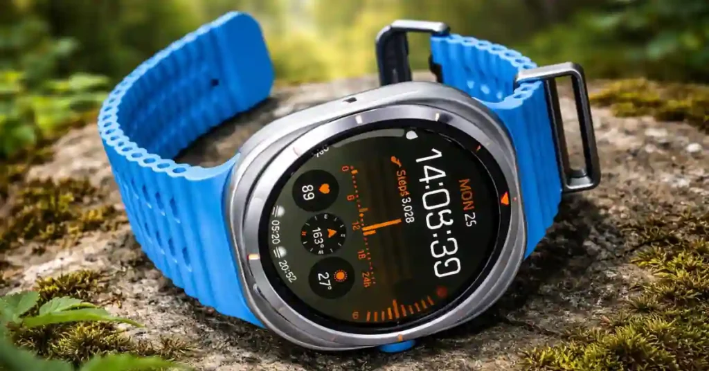 Samsung Galaxy Watch Ultra 2 Leak Reveals Two Models — 5G and Non-5G Versions 1 Samsung Galaxy Watch Ultra 2 leaked models displayed outdoors with contrasting colors