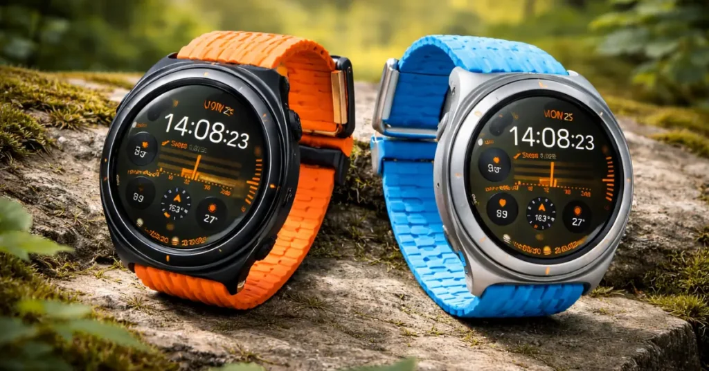 Samsung Galaxy Watch Ultra 2 Leak Reveals Two Models — 5G and Non-5G Versions Samsung Galaxy Watch Ultra 2 showing two models with 5G and non-5G variants in an outdoor setting