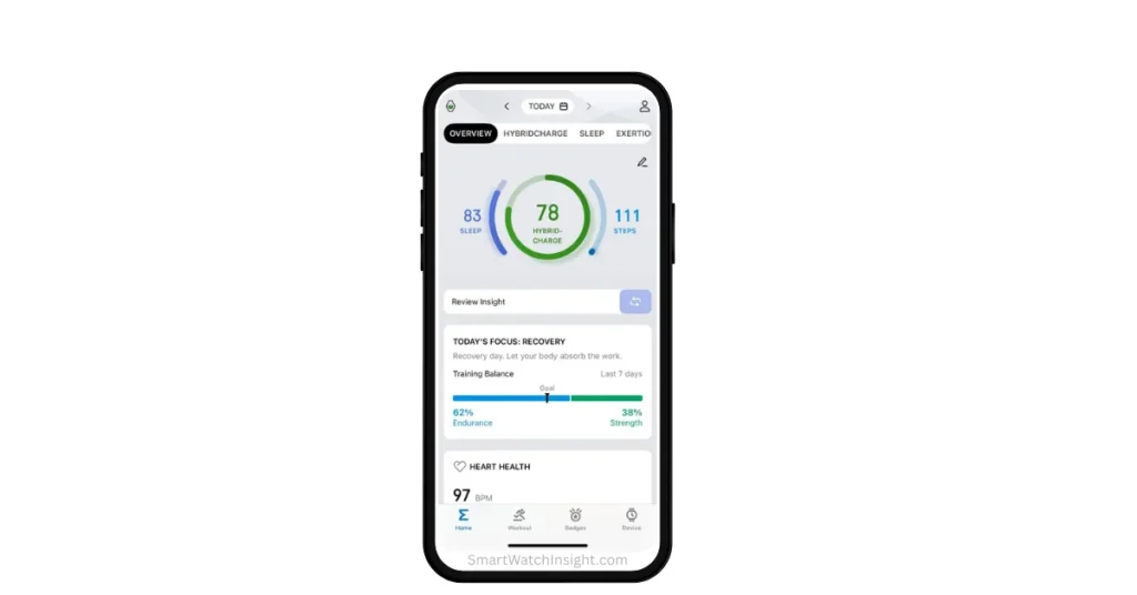 Zepp App HybridCharge Explained: What Is LifeLoad & How to Use It? 1 Zepp App HybridCharge dashboard overview showing energy score 78 and training balance metrics