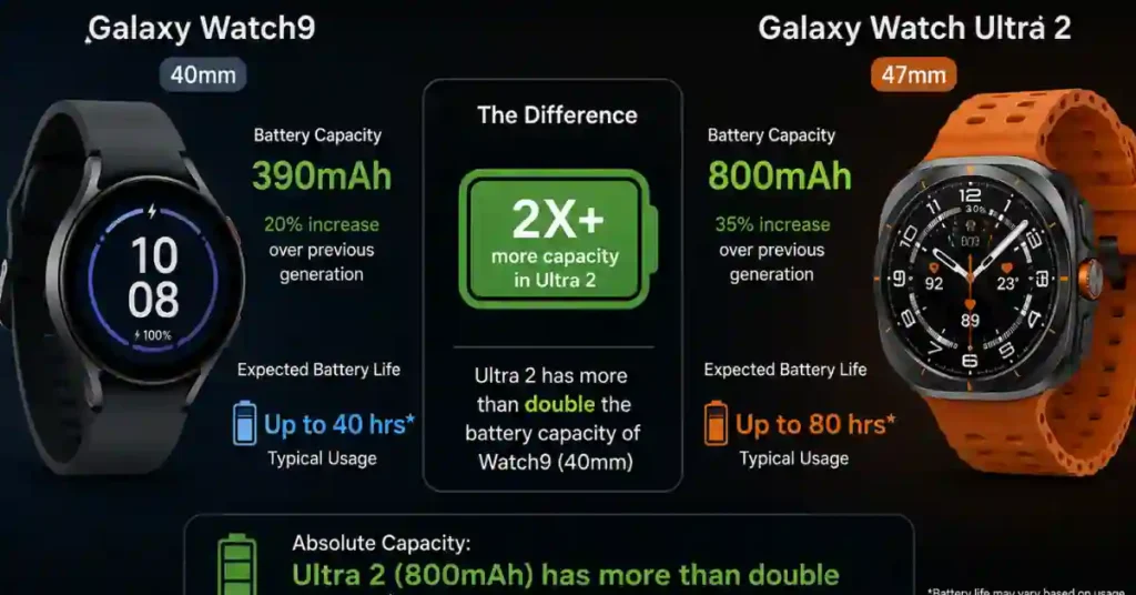 Galaxy Watch9 vs Galaxy Watch Ultra 2