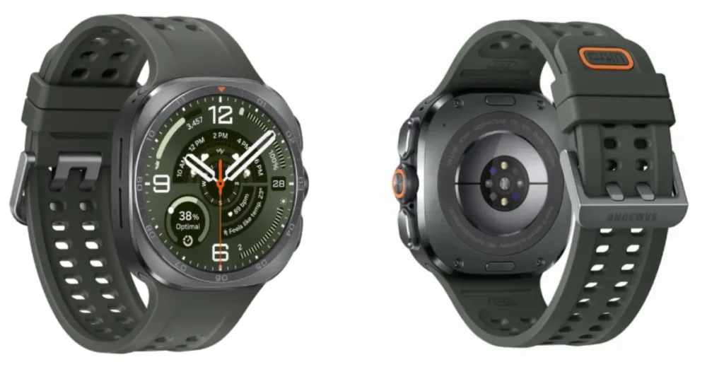 Samsung Galaxy Watch Ultra 2 available in two colors — Black with blue band and Titanium Gray with green band