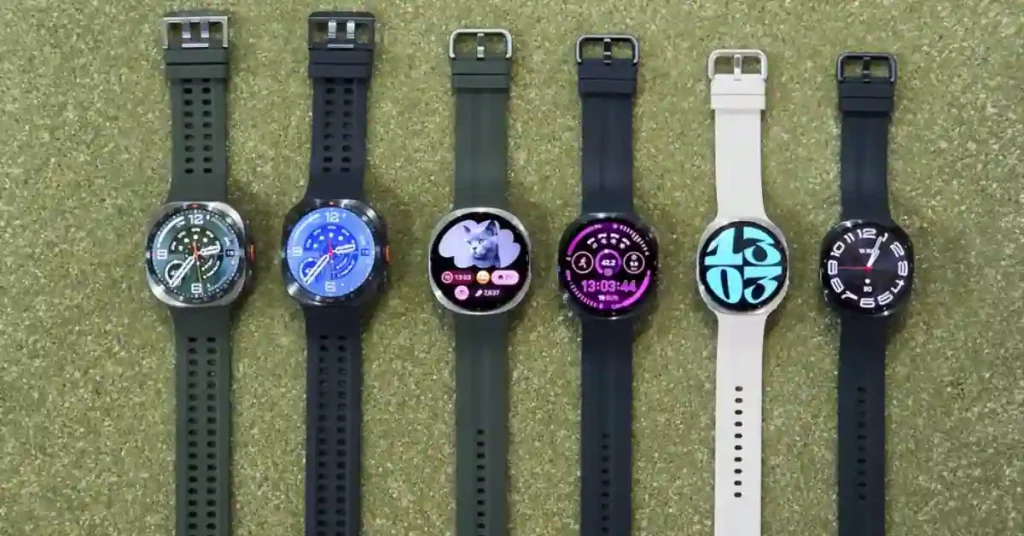 The 90-Second Truth About Smartwatch Fall Detection (2026) 4 Galaxy Watch9 shown with interchangeable silicone and fabric band options