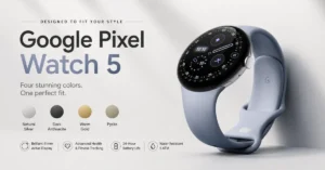 Google Pixel Watch 5 smartwatch leaked render on wrist