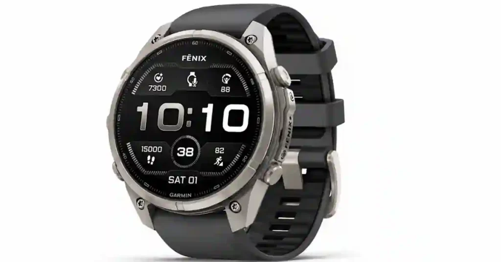 Garmin Fenix 9 43mm smartwatch worn on a smaller wrist