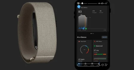 Garmin Connect app dashboard showing Body Battery, heart rate, HRV status, and sleep score synced from Garmin CIRQA