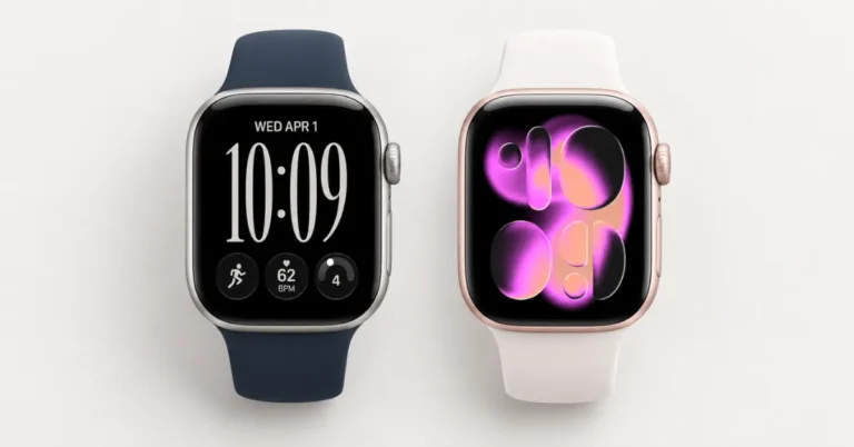 Apple Watch Series 11 vs Series 12: Is the Upgrade Actually Worth It? Apple Watch Series 11 and Series 12 smartwatches shown side by side for comparison