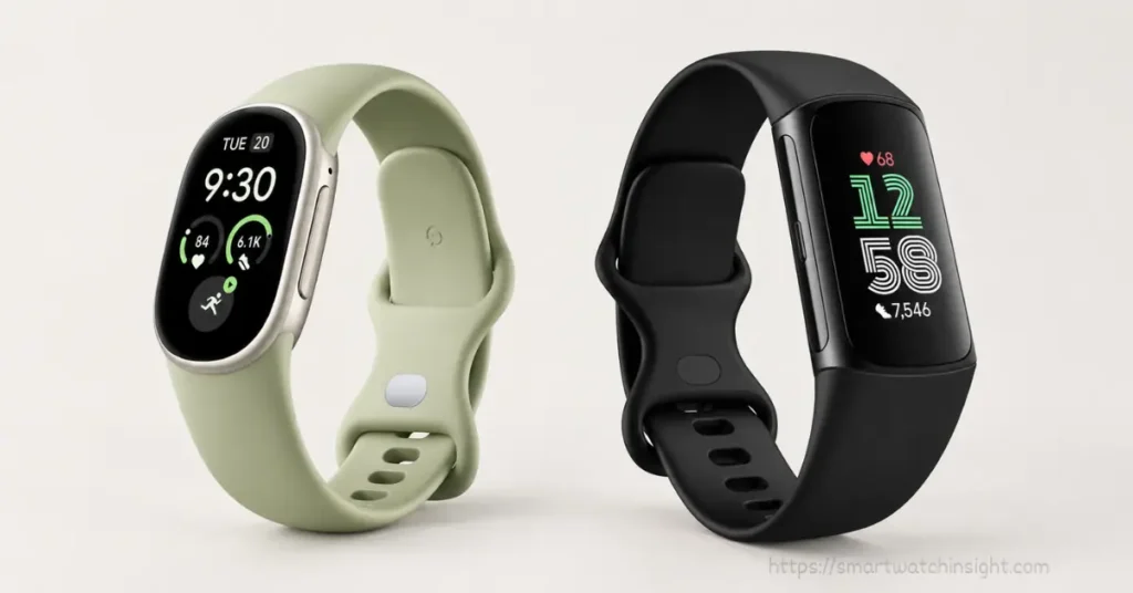 Fitbit Edge vs Fitbit Charge 6 fitness tracker comparison