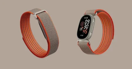 Google Fitbit Air and Fitbit Edge fitness trackers side by side